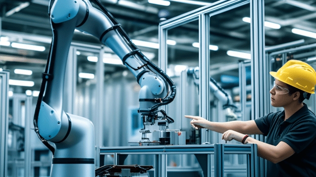 robótica colaborativa, cobots, automação industrial, indústria 4.0, robôs colaborativos, segurança no trabalho, aumento de produtividade, automação avançada, robótica e inteligência artificial, manufatura inteligente